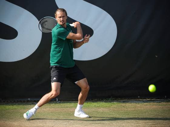 Tennis, ATP-Turnier in Stuttgart, Alexander Zverev Training 08.06.2025,Nations League, Deutschland vs Frankreich , im Bild: Alexander Zverev (GER) erste Training bei Boss Open 2025