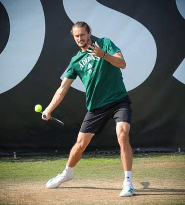 Tennis, ATP-Turnier in Stuttgart, Alexander Zverev Training 08.06.2025,Nations League, Deutschland vs Frankreich , im Bild: Alexander Zverev (GER) erste Training bei Boss Open 2025