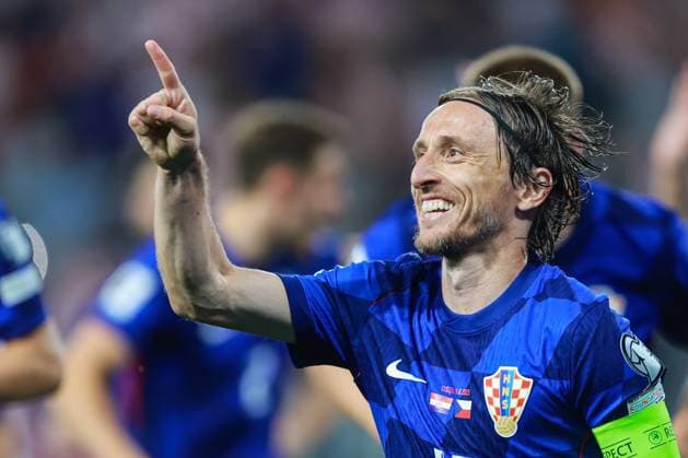 Bilder des Jahres 2025, Sport 06 Juni Sport Themen der Woche KW24 Sport Bilder der Tages Croatia v Czechia - FIFA 2026 World Cup Qualifier ZAGREB, CROATIA - JUNE 9: Luka Modric of Croatia celebrates his goal, Croatia s second goal in the match, during the FIFA 2026 Qualifier between Croatia and Czechia at Opus Arena stadium on June 9, 2025 in Zagreb, Croatia.  DavorxJavorovic PIXSELL