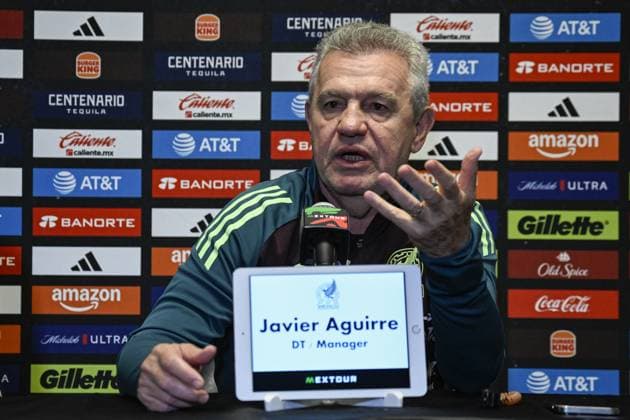 press conference, PK, Pressekonferenz of Mexico ahead of friendly against Turkiye in 2026 World Cup Qualifier preparations CHAPEL HILL, UNITED STATES - JUNE 9: Head Coach of Mexico Javier Aguirre attends a press conference at Kenan Stadium in North Carolina ahead of a friendly football match against Turkiye, as part of preparations for the 2026 FIFA World Cup, WM, Weltmeisterschaft, Fussball qualifiers, in Chapel Hill, United States on June 9, 2025. Celal Gunes Anadolu North Carolina United States. Editorial use only. Please get in touch for any other usage. Copyright: x2025xAnadoluxCelalxGunesx