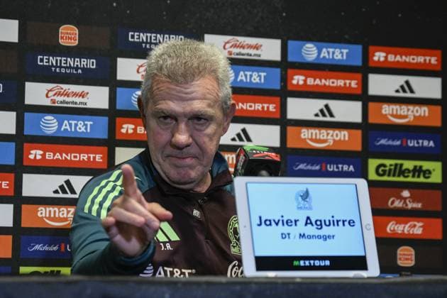 press conference, PK, Pressekonferenz of Mexico ahead of friendly against Turkiye in 2026 World Cup Qualifier preparations CHAPEL HILL, UNITED STATES - JUNE 9: Head Coach of Mexico Javier Aguirre attends a press conference at Kenan Stadium in North Carolina ahead of a friendly football match against Turkiye, as part of preparations for the 2026 FIFA World Cup, WM, Weltmeisterschaft, Fussball qualifiers, in Chapel Hill, United States on June 9, 2025. Celal Gunes Anadolu North Carolina United States. Editorial use only. Please get in touch for any other usage. Copyright: x2025xAnadoluxCelalxGunesx