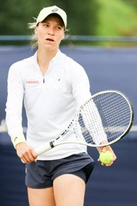 Ilkley Tennis Club, England, June 9th 2025: Viktorija Golubic during the WTA, Tennis Damen 125 Lexus Ilkley Open match with Lucrezia Stefanini at Ilkley Tennis Club in Ilkley, England on June 9th 2025. (Sean Chandler SPP) Copyright: xSeanxChandlerx xSPPx spp-en-SeChSp-WTA 125 Lexus Ilkley Open - Lucrezia Stefanini v Viktorija Golubic - Ilkley Tennis Club-12F5A4325