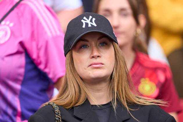 Eva Katharina wife of David Raum, DFB 22 in the UEFA Nations League 2025 Third Place match GERMANY - FRANCE 0-2 in Season 2024 2025 at June 8, 2025 in Stuttgart, Germany.