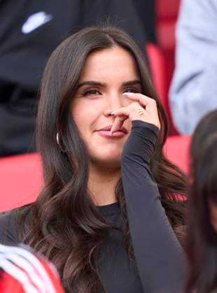 Luisa, wife of Jonathan Tah, DFB 4 in the UEFA Nations League 2025 Third Place match GERMANY - FRANCE 0-2 in Season 2024 2025 at June 8, 2025 in Stuttgart, Germany.