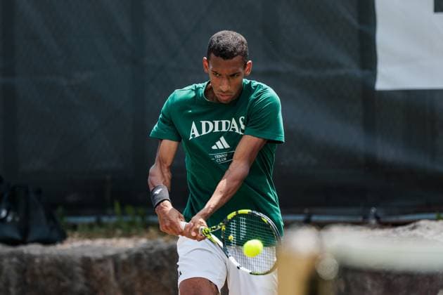 BOSS OPEN ATP250; 10.06.2025 Felix Auger-Aliassime (CAN) trainiert, im Training BOSS OPEN ATP250; Stuttgart, Tennisclub Weissenhof am 10.06.2025 Copyright: xBEAUTIFULxSPORTS Wunderlx