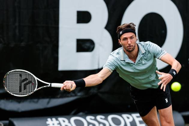 BOSS OPEN ATP250; 10.06.2025 Arthur Rinderknech (FRA) im Match gegen Denis Shapovalov (CAN) BOSS OPEN ATP250; Stuttgart, Tennisclub Weissenhof am 10.06.2025 Copyright: xBEAUTIFULxSPORTS Wunderlx