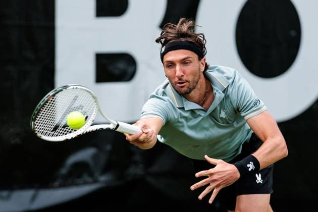 BOSS OPEN ATP250; 10.06.2025 Arthur Rinderknech (FRA) im Match gegen Denis Shapovalov (CAN) BOSS OPEN ATP250; Stuttgart, Tennisclub Weissenhof am 10.06.2025 Copyright: xBEAUTIFULxSPORTS Wunderlx