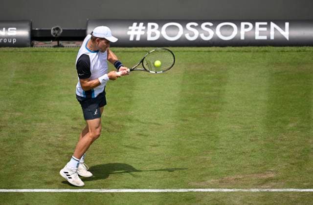 James Duckworth AUS Aktion Tennis Herren BOSS Open ATP, Tennis Herren 250 Stuttgart 2025 Weissenhof BOSS Open ATP 250 Stuttgart 2025