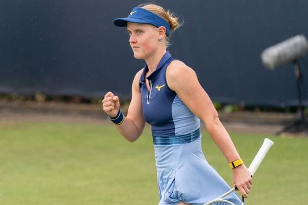 2025-06-10 2025 Libema Open Grass Court Championships Autotron ROSMALEN, NETHERLANDS - JUNE 10: Suzan Lamens of The Netherlands during the 2025 Libema Open Grass Court Championships at Autotron on June 10, 2025 in Rosmalen, Netherlands. Rosmalen Autotron Netherlands Content not available for redistribution in The Netherlands directly or indirectly through any third parties. Copyright: xMarleenxFouchierx