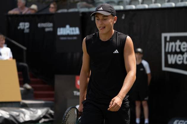 Justin Engel beisst sich auf die Zunge, Justin Engel vs. James Duckwirth, Tennis, ATP, Tennis Herren Turnier, Boss-Open, Center-Court, Sechzehntelfinale, 10.06.2025, Justin Engel vs. James Duckwirth, Tennis, ATP-Turnier, Boss-Open, Center-Court, Sechzehntelfinale, 10.06.2025, Stuttgart Copyright: xEibner-Pressefoto EdwardxCheungx EP_ECG