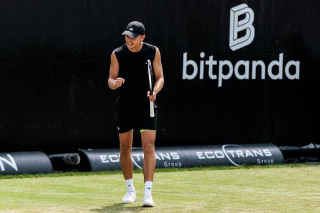 BOSS OPEN ATP250; 10.06.2025 Justin Engel (GER) jubelt im Match gegen James Duckworth (AUS) BOSS OPEN ATP250; Stuttgart, Tennisclub Weissenhof am 10.06.2025 Copyright: xBEAUTIFULxSPORTS Wunderlx