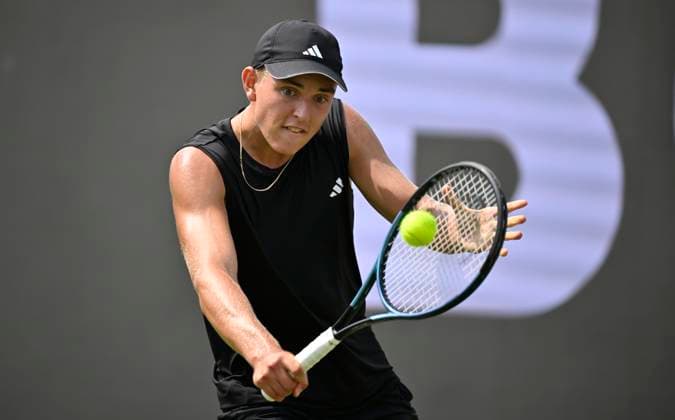 Justin Engel GER Aktion Tennis Herren BOSS Open ATP, Tennis Herren 250 Stuttgart 2025 Weissenhof BOSS Open ATP 250 Stuttgart 2025
