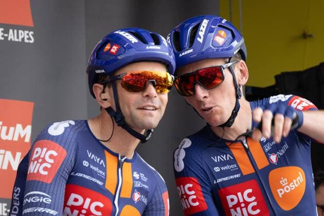 Cyclisme Criterium Dauphine Etape Brioude Charantonnay PHOTOPQR LA MONTAGNE Richard BRUNEL ; ; 10 06 2025 ; Cyclisme Criterium Dauphine Etape Brioude Charantonnay, Aavec Romain Romain Combaud, le 10 06 2025 Photo Richard Brunel - Criterium du dauphine stage 3 June 10 2025 France  Copyright: xPHOTOPQR LAxMONTAGNE MAXPPPxRichardxBRUNELx 20250610LMT0936 20250610LMT0936
