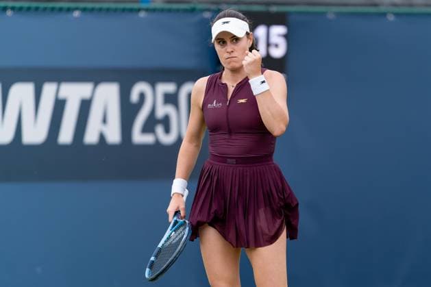 2025-06-10 2025 Libema Open Grass Court Championships ROSMALEN, NETHERLANDS - JUNE 10: Kimberly Birrell of Australia reacts during Day Two of 2025 Libema Open Grass Court Championships at Autotron on June 10, 2025 in Rosmalen, Netherlands. Rosmalen Autotron Netherlands Content not available for redistribution in The Netherlands directly or indirectly through any third parties. Copyright: xJorisxVerwijstx