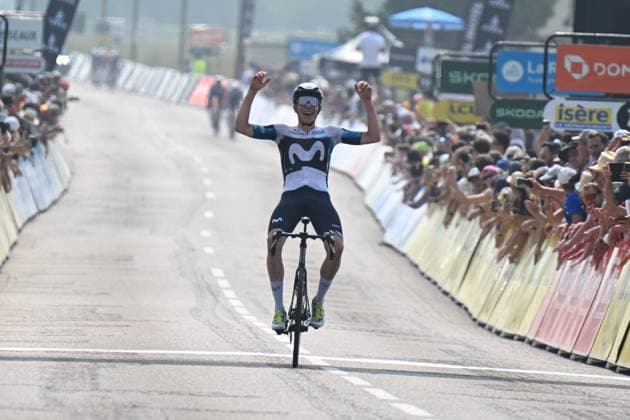 10-06-2025 Criterium Du Dauphine Libere; Tappa 03 Brioude - Charantonnay; 2025, Movistar; Romeo Abad, Ivan; Charantonnay; 