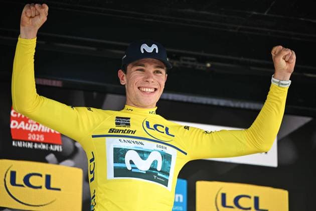 10-06-2025 Criterium Du Dauphine Libere; Tappa 03 Brioude - Charantonnay; 2025, Movistar; Romeo Abad, Ivan; Charantonnay; 