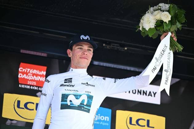 10-06-2025 Criterium Du Dauphine Libere; Tappa 03 Brioude - Charantonnay; 2025, Movistar; Romeo Abad, Ivan; Charantonnay; 