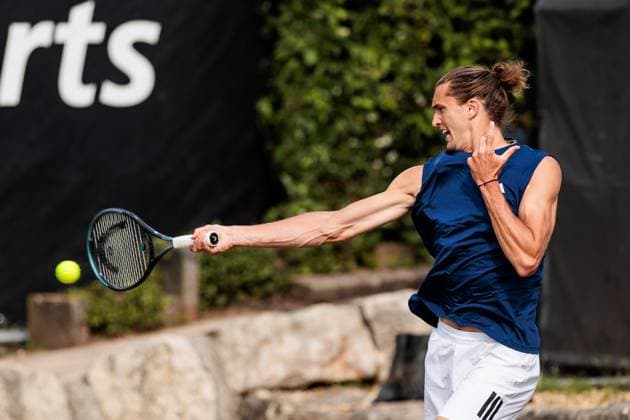 BOSS OPEN ATP250; 10.06.2025 Alexander Zverev (GER) trainiert, im Training BOSS OPEN ATP250; Stuttgart, Tennisclub Weissenhof am 10.06.2025 Copyright: xBEAUTIFULxSPORTS Wunderlx