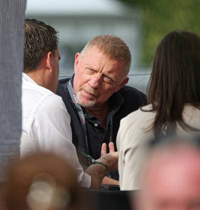 10.06.2025,Boss Open 2025, TC Weissenhof Stuttgart, ATP, Tennis Herren Tour 250 Tennis, im Bild: Boris Becker im Restaurant auf der Boss Open Anlage