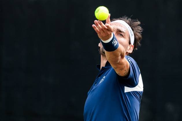 BOSS OPEN ATP250; 10.06.2025 Fabio Fognini (ITA) im Match gegen Corentin Moutet (FRA) BOSS OPEN ATP250; Stuttgart, Tennisclub Weissenhof am 10.06.2025 Copyright: xBEAUTIFULxSPORTS Wunderlx