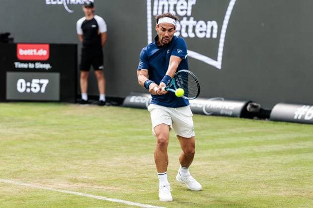 BOSS OPEN ATP250; 10.06.2025 Fabio Fognini (ITA) im Match gegen Corentin Moutet (FRA) BOSS OPEN ATP250; Stuttgart, Tennisclub Weissenhof am 10.06.2025 Copyright: xBEAUTIFULxSPORTS Wunderlx