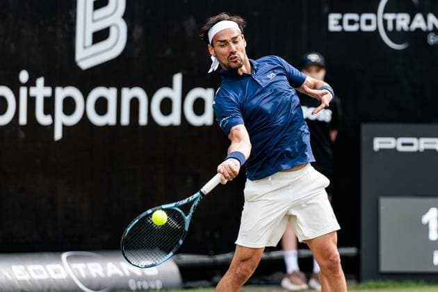 BOSS OPEN ATP250; 10.06.2025 Fabio Fognini (ITA) im Match gegen Corentin Moutet (FRA) BOSS OPEN ATP250; Stuttgart, Tennisclub Weissenhof am 10.06.2025 Copyright: xBEAUTIFULxSPORTS Wunderlx