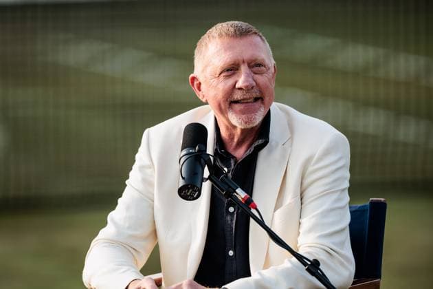 BOSS OPEN ATP250; 10.06.2025 Boris Becker während der Live-Aufnahme des Boris Becker & Andrea Petrovic Podcasts BOSS OPEN ATP250; Stuttgart, Tennisclub Weissenhof am 10.06.2025 Copyright: xBEAUTIFULxSPORTS Wunderlx