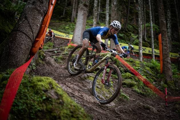 Jenny Rissveds of Sweden competes during the fourth race of the UCI Mountain Bike MTB Cross-Country World Cup in Leogang, Austria, June 8, 2025. (CTKxPhoto MichalxCerveny) CTKPhotoF202506100014901  CTKPhotoF202506100014901