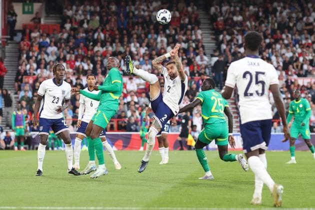 England v Senegal 10 June 2025, Nottingham - International Football Friendly - England v Senegal - Kyle Walker of England - Photo: Charlotte Wilson Offside. Nottingham UK Copyright: xCharlottexWilsonx xOffsidexOffside