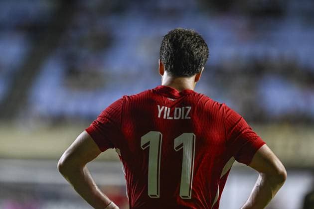 Turkiye v Mexico - Friendlies NORTH CAROLINA, UNITED STATES - JUNE 10: Kenan Yildiz (11) of Turkiye during the friendly match between Turkiye and Mexico at Kenan Memorial Stadium at Chapel Hill, North Carolina, United States on June 10, 2025. Celal Gunes Anadolu North Carolina United States. Editorial use only. Please get in touch for any other usage.  Copyright: x2025xAnadoluxCelalxGunesx