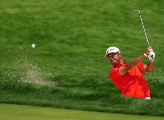 Golf: U.S. Open Hideki Matsuyama of Japan plays during a practice round for the U.S. Open golf tournament at Oakmont Country Club in Oakmont, Pennsylvania, on June 10, 2025.  A14AA0004648867P