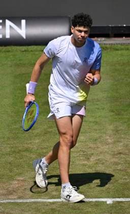 Ben Shelton (USA) Jubel, Freude, Emotion, emotional, jubelt, Glueck, gluecklich, Tennis Herren BOSS Open ATP, Tennis Herren 250 Stuttgart 2025 Weissenhof BOSS Open ATP 250 Stuttgart 2025