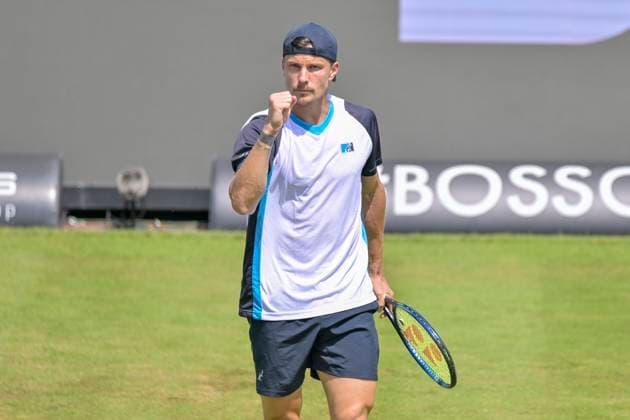 Marton FUCSOVICS (HUN) ballt die Faust 11.06.2025 Tennis BOSS OPEN ATP, Tennis Herren 250, TC Weissenhof, Stuttgart,