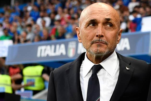 Luciano Spalletti looks on during the FIFA 2026 Qualifier football match between Italy and Moldova at Citta del Tricolore stadium in Reggio Emilia (Italy), June 9, 2025. AndreaxStaccioli