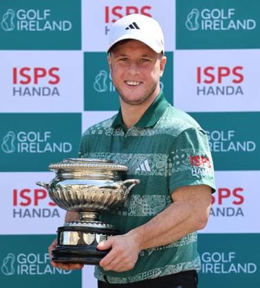 REPRO FREE *PRESS RELEASE NO REPRODUCTION FEE* EDITORIAL USE ONLY Golf Ireland ISPS Handa Irish G4D Open, Roganstown, Dublin 11 6 2025 Brendan Lawlor wins the ISPS Handa Irish Open for Players with a Disability Brendan Lawlor 11 6 2025  Copyright: x INPHO JamesxCrombiex JCF21692