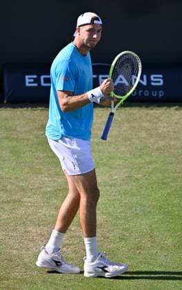 Jan-Lennard Struff (GER) Jubel, Freude, Emotion, emotional, jubelt, Glueck, gluecklich, Tennis Herren BOSS Open ATP, Tennis Herren 250 Stuttgart 2025 Weissenhof BOSS Open ATP 250 Stuttgart 2025