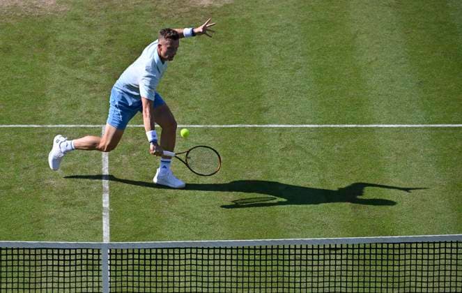 Jiri Lehecka (CZE) Aktion Tennis Herren BOSS Open ATP, Tennis Herren 250 Stuttgart 2025 Weissenhof BOSS Open ATP 250 Stuttgart 2025