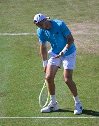 Jan-Lennard Struff (GER) Enttaeuschung enttaeuscht nach vergebener Chance Gestik Geste Tennis Herren BOSS Open ATP, Tennis Herren 250 Stuttgart 2025 Weissenhof BOSS Open ATP 250 Stuttgart 2025