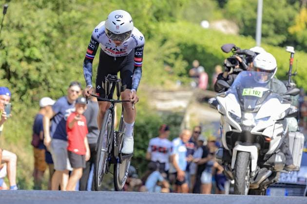 POGA?AR Tadej, UAE Team Emirates - XRG, during the Criterium du Dauphine 2025, Cycling event, Stage 4, Individual Time Trial, Charmes-sur-Rhone > Saint-Peray (17,4 Km) on 11 June 2025 in Saint-Peray, France - during Criterium du Dauphine 2025 - Stage 4, Street Cycling race in France, France, June 11 2025 Copyright: xStefanoxCavasino IPAxSportx xipa-agency.netx xx IPA_58923733 IPA_Agency_IPA58923733