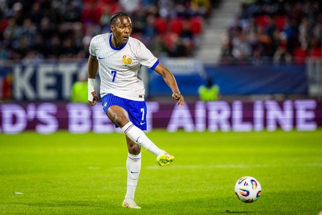 PORTUGAL U21, U 21 - FRANCE U21 Mathys Tel of France during the UEFA European Under-21 Championship 2025 football match between Portugal U21 and France U21. Stadium Na Sihoti, Trencin, Slovakia, June 11, 2025. Photo by Branislav Racko Copyright: xx 080A3778