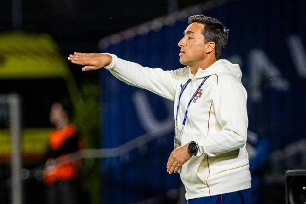 PORTUGAL U21, U 21 - FRANCE U21 Head coach of portugal U21 Rui Jorge during the UEFA European Under-21 Championship 2025 football match between Portugal U21 and France U21. Stadium Na Sihoti, Trencin, Slovakia, June 11, 2025. Photo by Branislav Racko Copyright: xx 080A4170