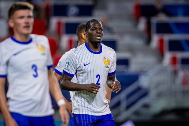 PORTUGAL U21, U 21 - FRANCE U21 Castello Lukeba of France during the UEFA European Under-21 Championship 2025 football match between Portugal U21 and France U21. Stadium Na Sihoti, Trencin, Slovakia, June 11, 2025. Photo by Branislav Racko Copyright: xx 080A5614