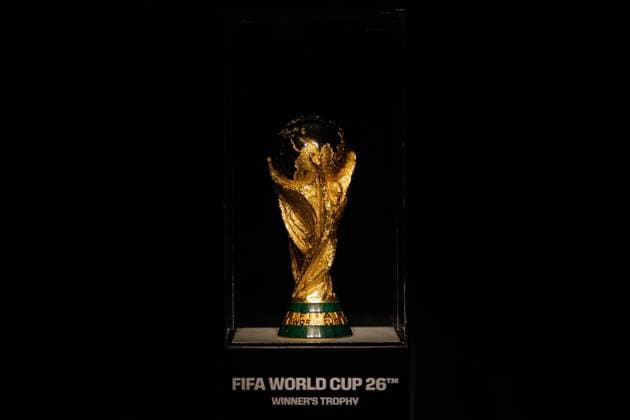 2026 FIFA World Cup, WM, Weltmeisterschaft, Fussball Countdown Clock Unveiling Ceremony The FIFA World cup 26 winner s trophy during the ceremony of the Unveilin the countdown clock for the 2026 FIFA World Cup, at Casa Prim. on June 11, 2025 in Mexico City, Mexico. (Photo by Carlos Santiago Eyepix Group) Copyright: xCarlosxSantiago xEyepixxGroupx CS_11062025_158665