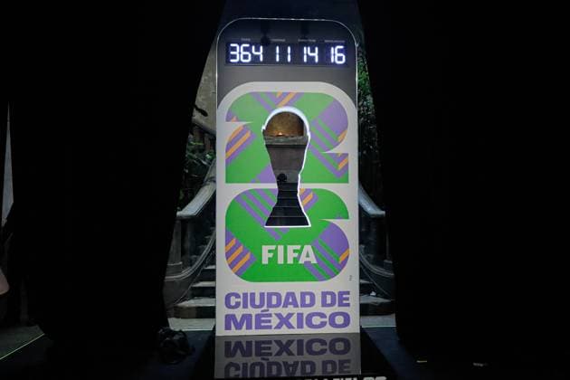 2026 FIFA World Cup, WM, Weltmeisterschaft, Fussball Countdown Clock Unveiling Ceremony 2026 FIFA World Cup Countdown Clock during the ceremony of the Unveilin the countdown clock for the 2026 FIFA World Cup, at Casa Prim. on June 11, 2025 in Mexico City, Mexico. (Photo by Carlos Santiago Eyepix Group) Copyright: xCarlosxSantiago xEyepixxGroupx CS_11062025_158667