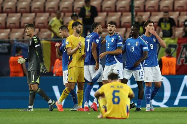 Final joy (Italy U21, U 21 during the UEFA Under 21 Slovakia 2025 match between Italy U21 1-0 Romania U21 at Malatinsky Stadium Stadium on June 11, 2025 in Trnava, Slovakia. Noxthirdxpartyxsales  (294654826)