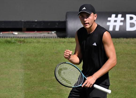 Justin Engel (GER) Jubel, Freude, Emotion, emotional, jubelt, Glueck, gluecklich, Tennis Herren BOSS Open ATP, Tennis Herren 250 Stuttgart 2025 Weissenhof BOSS Open ATP 250 Stuttgart 2025