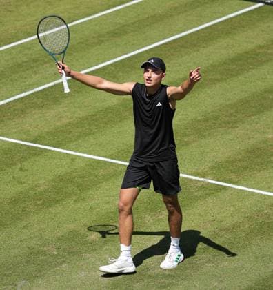12.06.2025,Boss Open 2025, TC Weissenhof Stuttgart, ATP, Tennis Herren Tour 250 Tennis, im Bild: Justin Engel Sieger vs Alex Michelsen (USA)