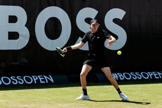 BOSS OPEN ATP250; 12.06.2025 Alex Michelsen (USA) im Match gegen Justin Engel (GER) BOSS OPEN ATP250; Stuttgart, Tennisclub Weissenhof am 12.06.2025 Copyright: xBEAUTIFULxSPORTS Wunderlx