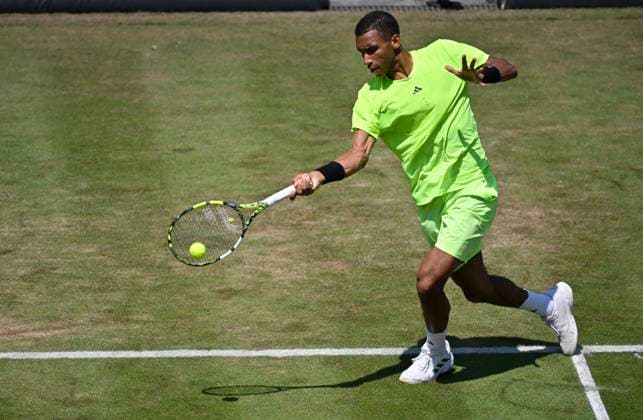 Felix Auger-Aliassime (CAN) Aktion Tennis Herren BOSS Open ATP, Tennis Herren 250 Stuttgart 2025 Weissenhof BOSS Open ATP 250 Stuttgart 2025