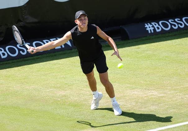 12.06.2025,Boss Open 2025, TC Weissenhof Stuttgart, ATP, Tennis Herren Tour 250 Tennis, im Bild: Justin Engel (GER)